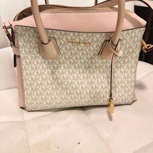 Michael Kors Beige and Pink Satchel